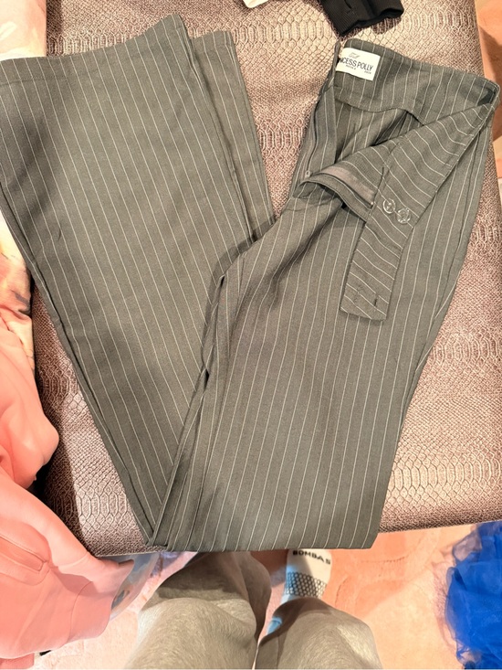 Princess Polly Pants - Princess Polly Gray Pinstripe Trousers
